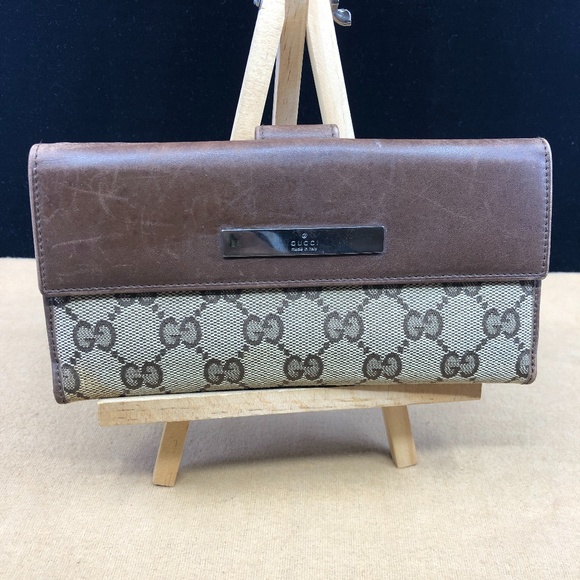 Gucci Handbags - GG288 GG Canvas Long Bifold Wallet